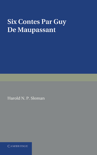 Six contes par Guy de Maupassant - Cover