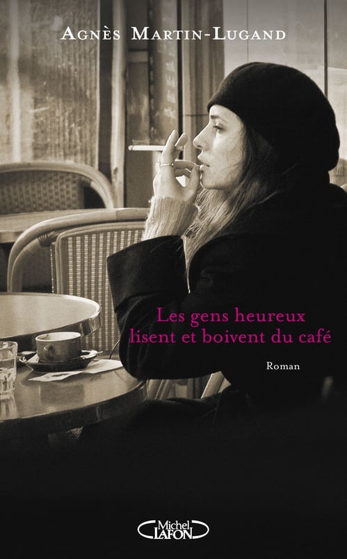 Les gens heureux lisent et boivent du café - Cover